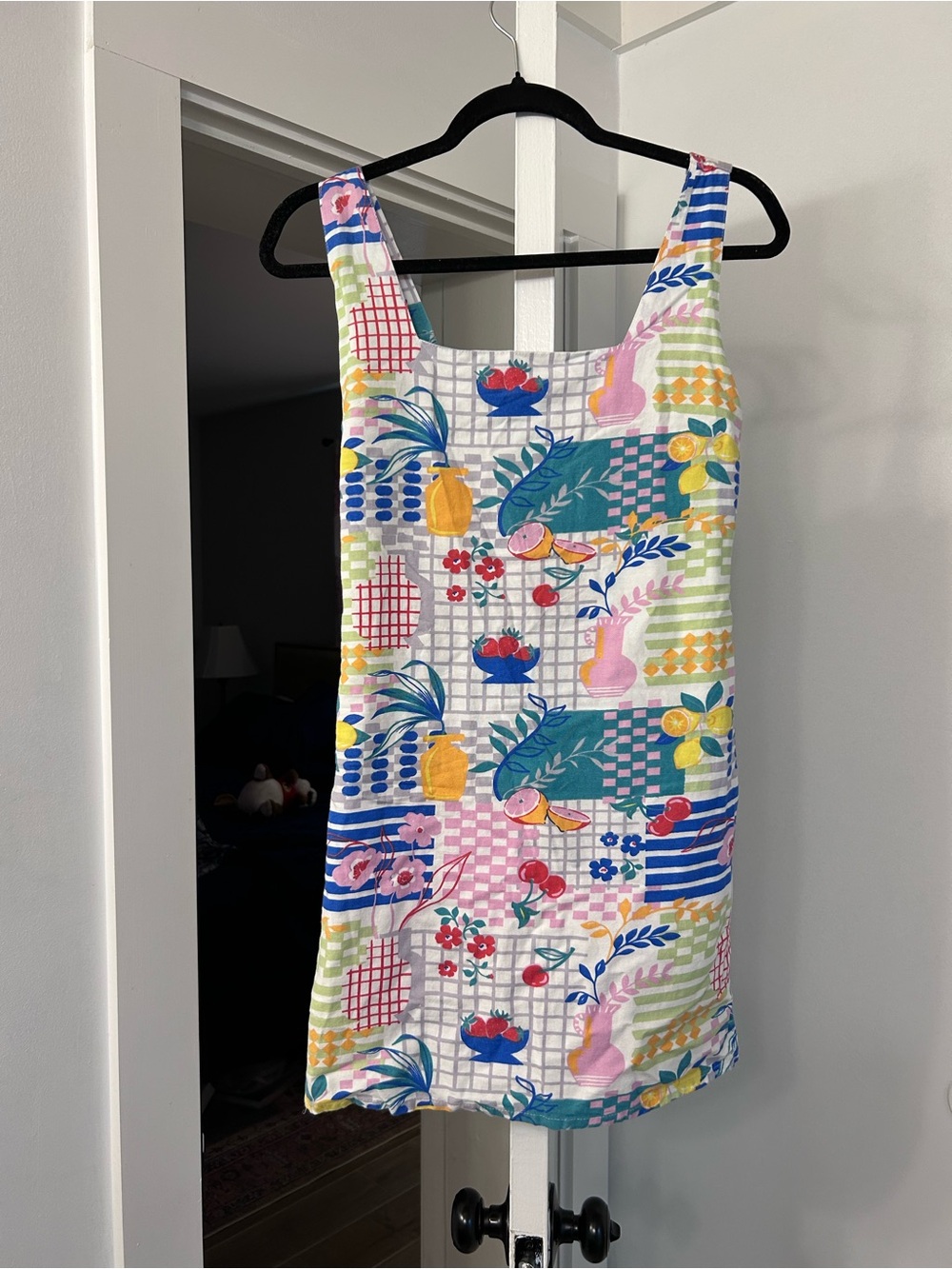 Japna Multicolor Floral Patchwork Mini Dress